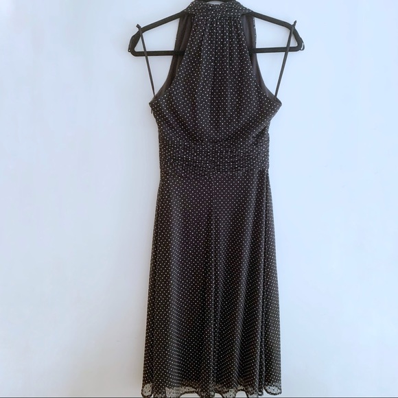 👛2for$20 Evan-Picone Black Mesh /White Dot Dress - Picture 5 of 6